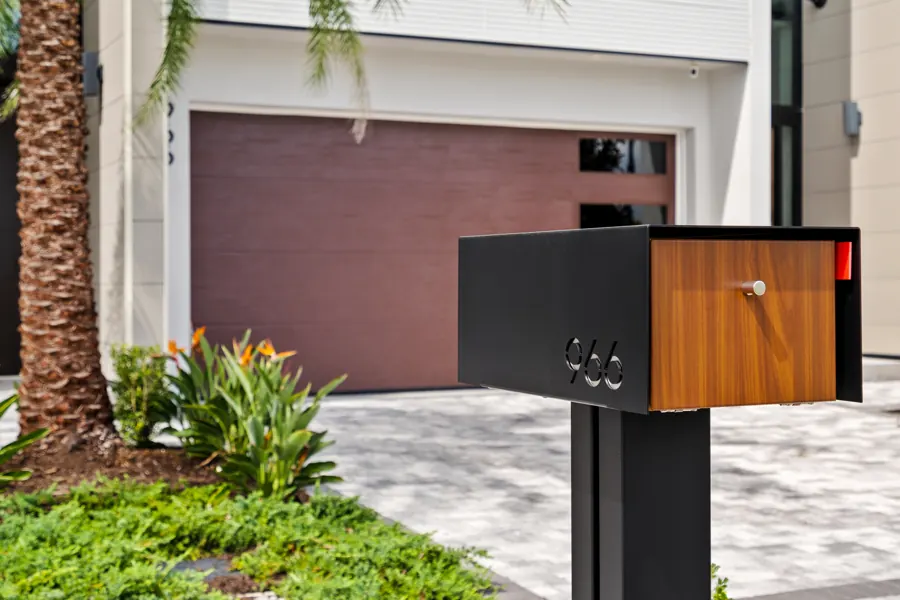 Custom mailbox and landscaping