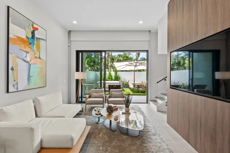 Living room toward the backyard