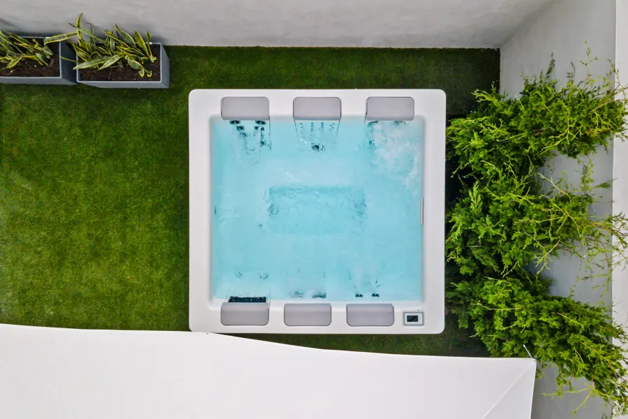 Aerial of the spa deck
